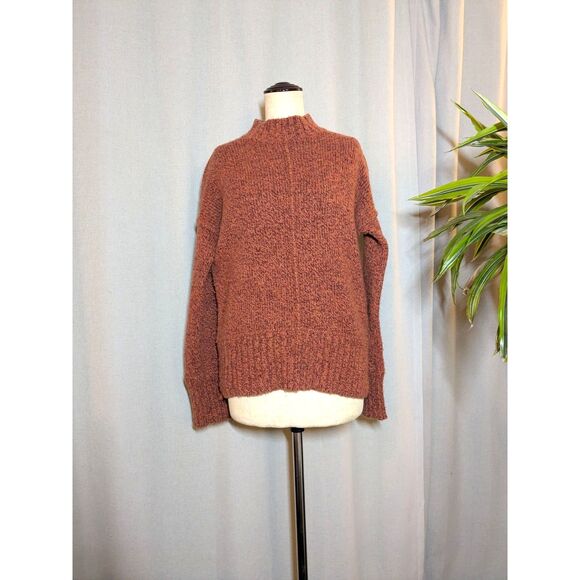 Smartwool Red Sweater Merino Wool Bell Meadow Turtleneck Medium - Picture 2 of 8